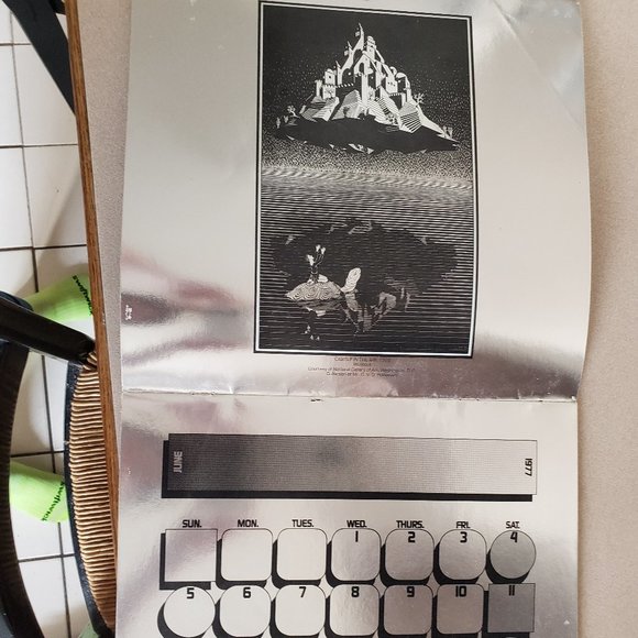 1977 Holographic M.C. Escher Calendar - Picture 4 of 7